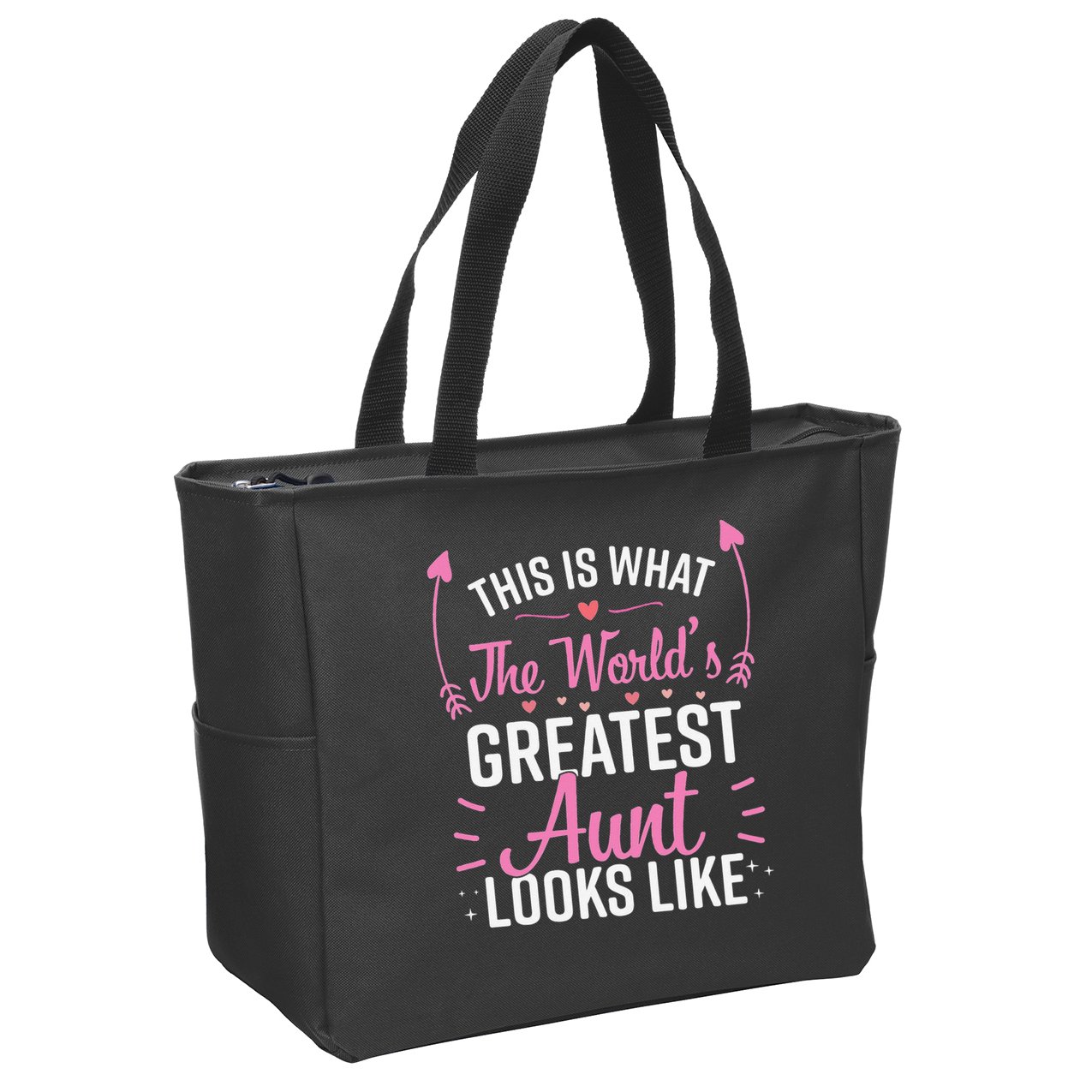 Best Aunt Future Aunt Aunt To Be Auntie Zip Tote Bag