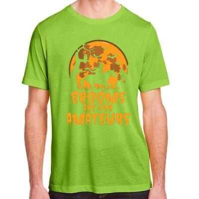 Brooms Are For Amateurs Witch Riding Horse Halloween Women Adult ChromaSoft Performance T-Shirt