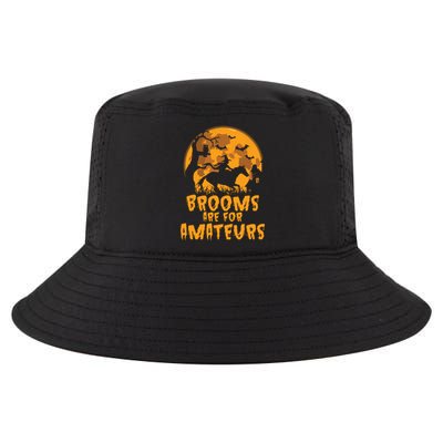 Brooms Are For Amateurs Witch Riding Horse Halloween Women Cool Comfort Performance Bucket Hat