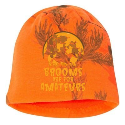 Brooms Are For Amateurs Witch Riding Horse Halloween Women Kati - Camo Knit Beanie