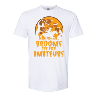 Brooms Are For Amateurs Witch Riding Horse Halloween Women Softstyle CVC T-Shirt