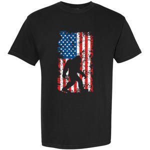 Bigfoot American Flag Sasquatch Garment-Dyed Heavyweight T-Shirt