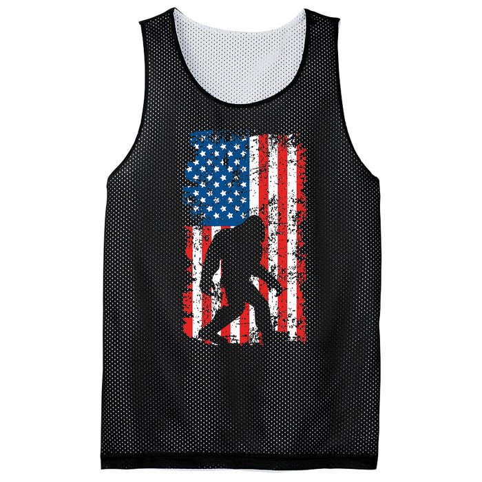 Bigfoot American Flag Sasquatch Mesh Reversible Basketball Jersey Tank