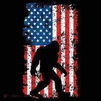Bigfoot American Flag Sasquatch Baby Bodysuit