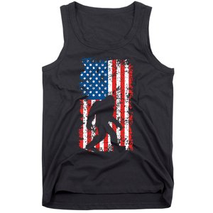 Bigfoot American Flag Sasquatch Tank Top