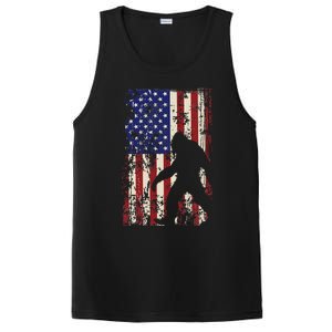 Bigfoot American Flag 4th Of July Patriotic PosiCharge Competitor Tank