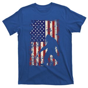 Bigfoot American Flag 4th Of July Patriotic T-Shirt