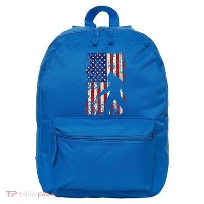 Bigfoot American Flag 4th Of July Patriotic 16 in Basic Backpack