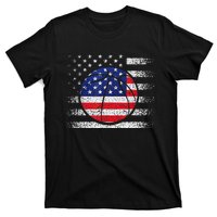 Basketball American Flag 4th Of July USA Sports Team Players T-Shirt