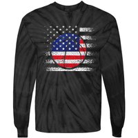 Basketball American Flag 4th Of July USA Sports Team Players Tie-Dye Long Sleeve Shirt