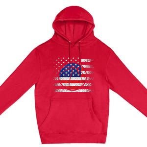 Basketball American Flag 4th Of July USA Sports Team Players Premium Pullover Hoodie