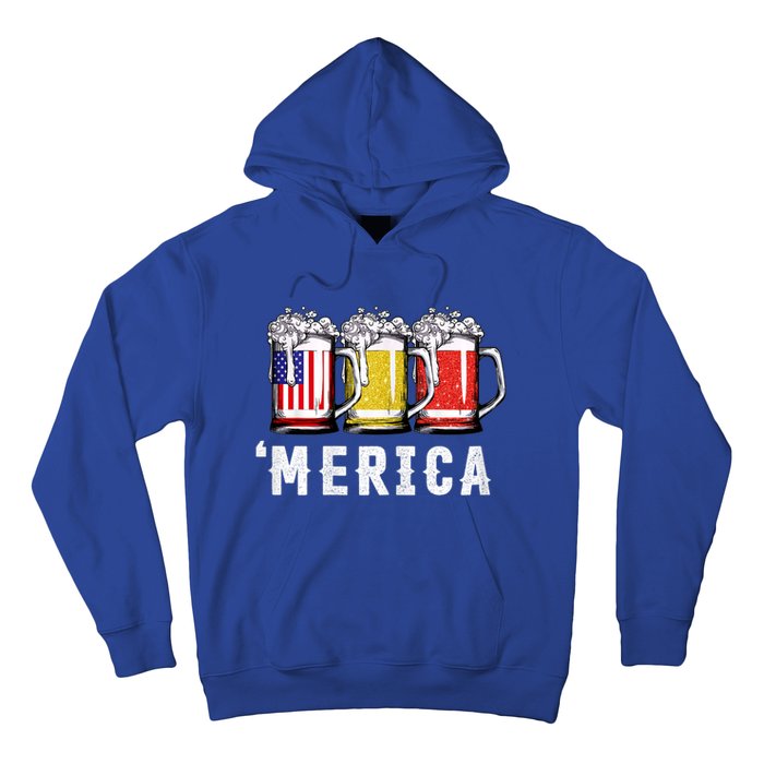 Beer American Flag 4th Of July Merica Usa Hoodie