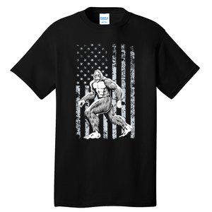 Bigfoot American Flag Tall T-Shirt