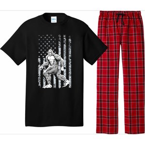 Bigfoot American Flag Pajama Set