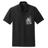 Bigfoot American Flag Dry Zone Grid Polo