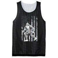 Bigfoot American Flag Mesh Reversible Basketball Jersey Tank