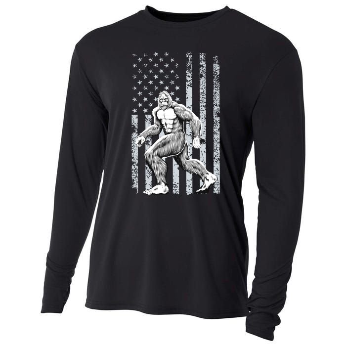 Bigfoot American Flag Cooling Performance Long Sleeve Crew