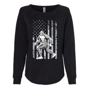 Bigfoot American Flag Womens California Wash Sweatshirt