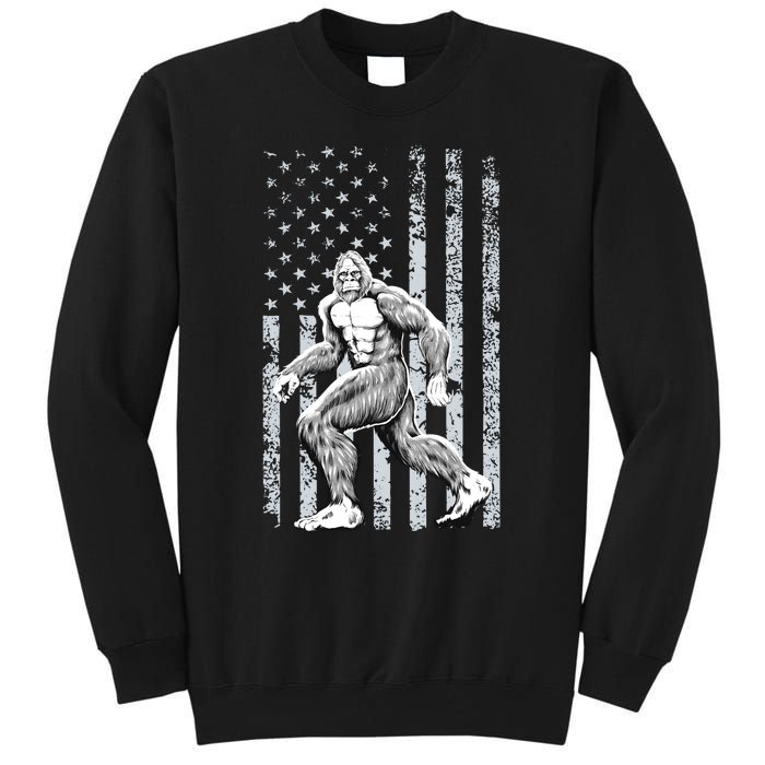 Bigfoot American Flag Tall Sweatshirt