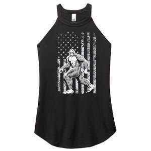 Bigfoot American Flag Women's Perfect Tri Rocker Tank