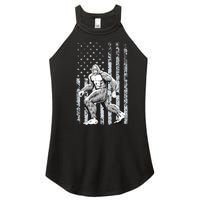 Bigfoot American Flag Women's Perfect Tri Rocker Tank