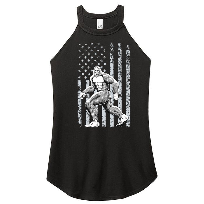 Bigfoot American Flag Women's Perfect Tri Rocker Tank