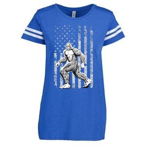 Bigfoot American Flag Enza Ladies Jersey Football T-Shirt