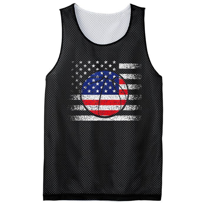 Basketball American Flag 4th Of July USA Sports Team Players Mesh Reversible Basketball Jersey Tank