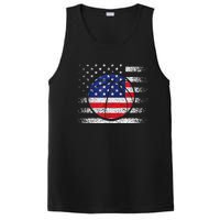 Basketball American Flag 4th Of July USA Sports Team Players PosiCharge Competitor Tank