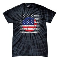 Basketball American Flag 4th Of July USA Sports Team Players Tie-Dye T-Shirt