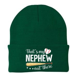 Baseball Aunt Funny ThatS My Nephew Out There Baseball Knit Cap Winter Beanie