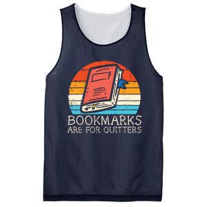 Bookmarks Are For Quitters Book Reading Bookworm Librarian Mesh Reversible Basketball Jersey Tank