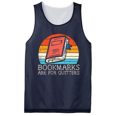 Bookmarks Are For Quitters Book Reading Bookworm Librarian Mesh Reversible Basketball Jersey Tank