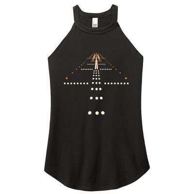 Best Airplane For Women Aviation Aviator Flight Pilot Women's Perfect Tri Rocker Tank