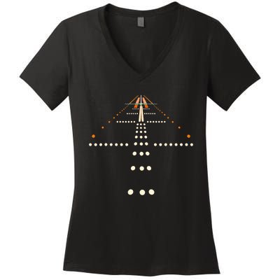 Best Airplane For Women Aviation Aviator Flight Pilot Women's V-Neck T-Shirt