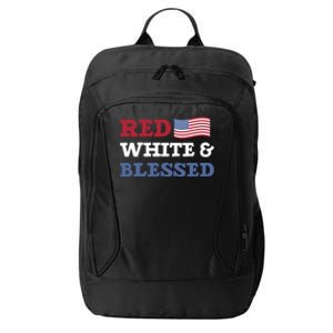 Blessed American Flag Red White And Blessed Cute Gift City Backpack