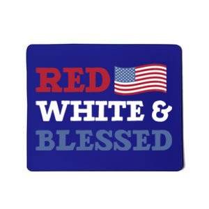 Blessed American Flag Red White And Blessed Cute Gift Mousepad