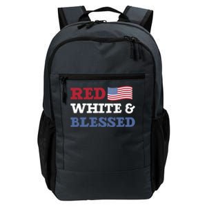 Blessed American Flag Red White And Blessed Cute Gift Daily Commute Backpack