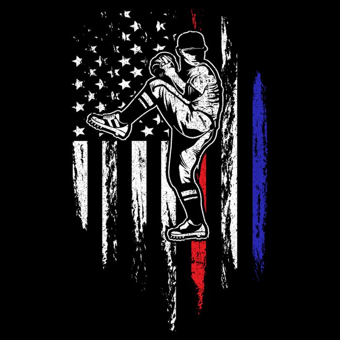 Baseball American Flag Pitcher Usa Pitching 4th Of July Gift Funny Gift Impact Tech Backpack