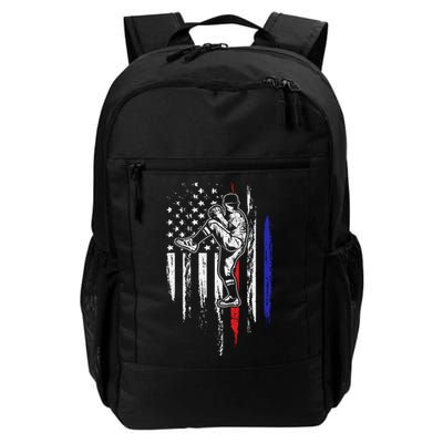 Baseball American Flag Pitcher Usa Pitching 4th Of July Gift Funny Gift Backpack