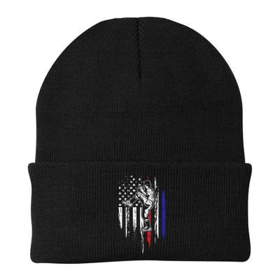 Baseball American Flag Pitcher Usa Pitching 4th Of July Gift Funny Gift Beanie