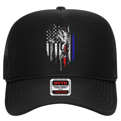 Baseball American Flag Pitcher Usa Pitching 4th Of July Gift Funny Gift Hat