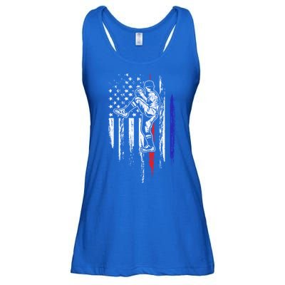 Baseball American Flag Pitcher Usa Pitching 4th Of July Gift Funny Gift Ladies Essential Flowy Tank