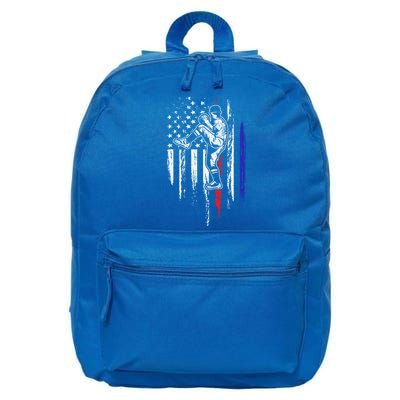 Baseball American Flag Pitcher Usa Pitching 4th Of July Gift Funny Gift 16 in Basic Backpack