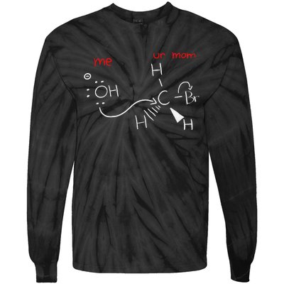 Backside Attack Funny Chemistry Tie-Dye Long Sleeve Shirt