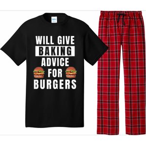 Baking Advice For Burgers Bakery Pastry Chef Funny Baker Meaningful Gift Pajama Set