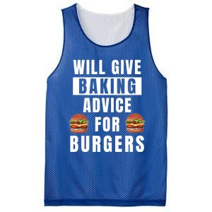 Baking Advice For Burgers Bakery Pastry Chef Funny Baker Meaningful Gift Mesh Reversible Basketball Jersey Tank