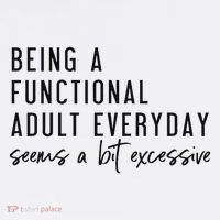Being A Functional Adult Everyday Seems A Bit Excessive Button
