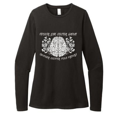 Brain Anatomy Floral Funny Nurse Flowers Nursing School Gift Womens CVC Long Sleeve Shirt