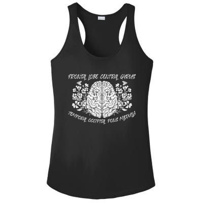 Brain Anatomy Floral Funny Nurse Flowers Nursing School Gift Ladies PosiCharge Competitor Racerback Tank